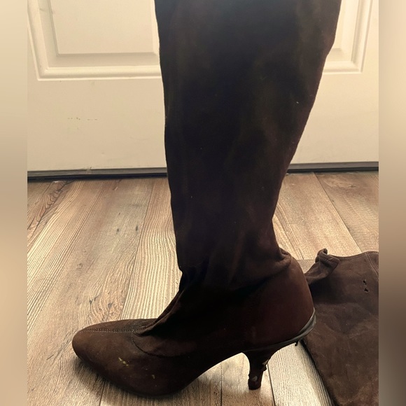 Prada Brown Suede High Boots (READ DESCRIPTION) - Picture 1 of 11